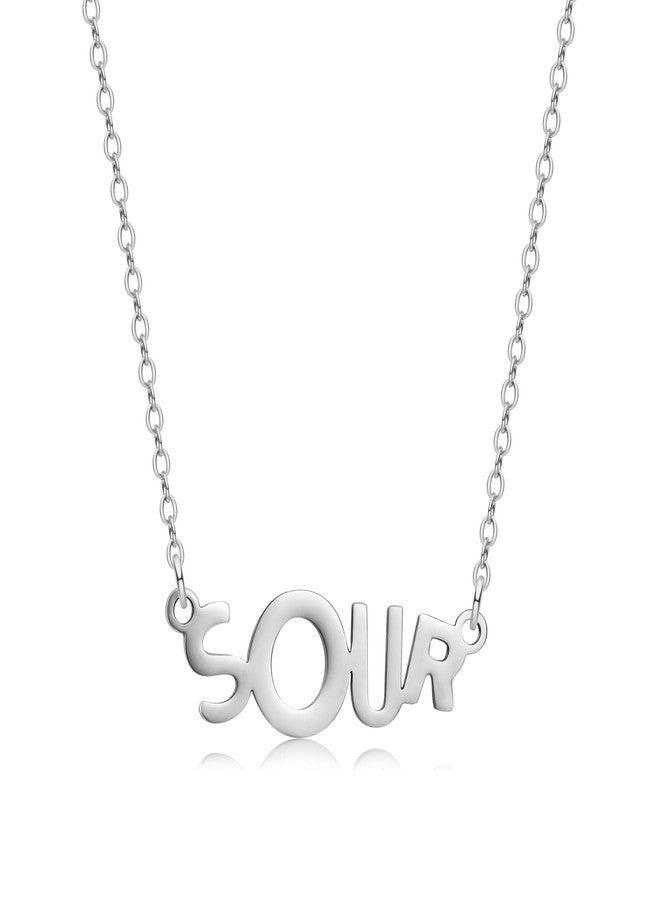Medsor Sour Singer Necklace For Women Stainless Steel Sour Pendant Necklace - Image 1